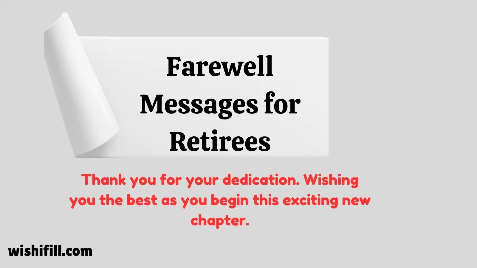 Farewell Messages for Retirees