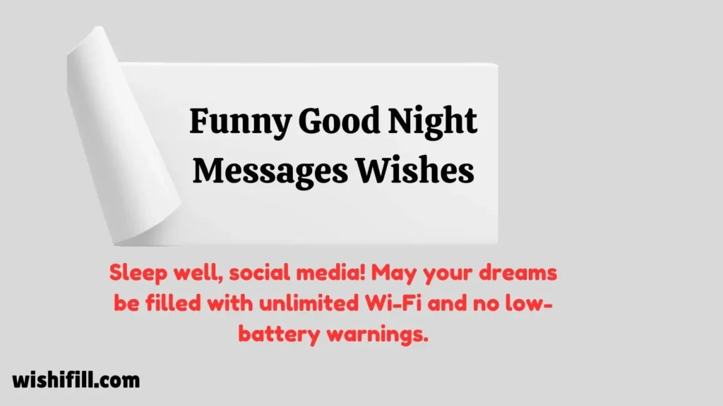 Funny Good Night Messages Wishes