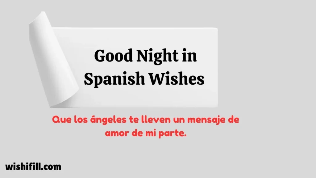 Good Night in Spanish Wishes