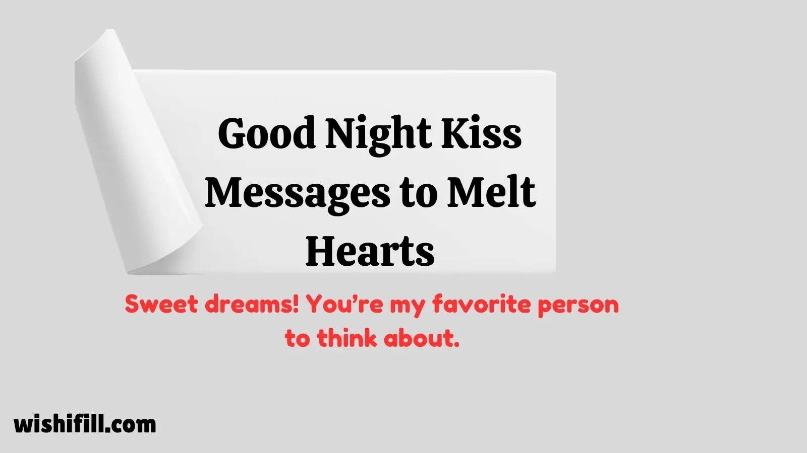Good Night Kiss Messages to Melt Hearts