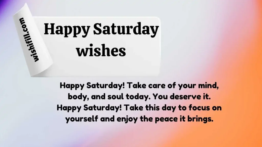 Happy Saturday wishes