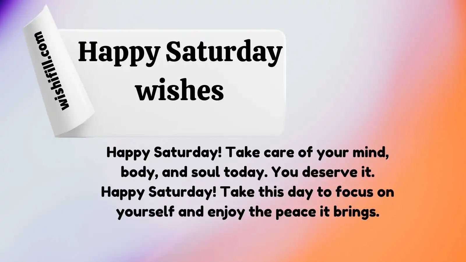 Happy Saturday wishes