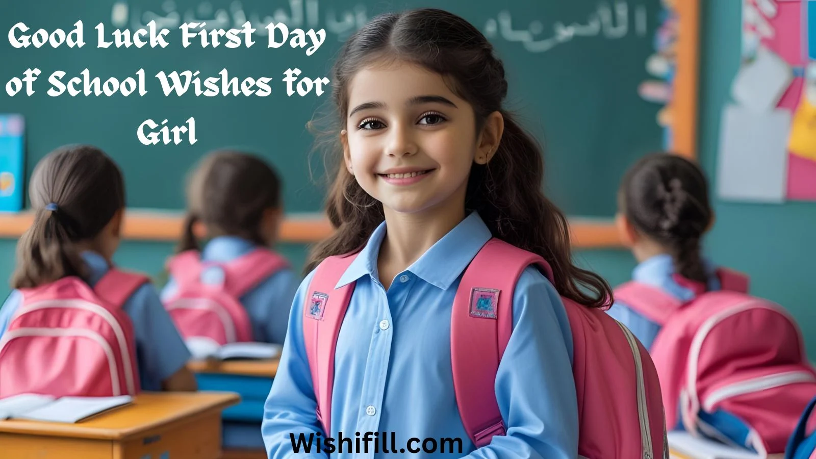 Good Luck First Day of School Wishes for Girl