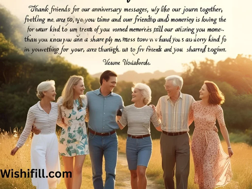 Thank You Messages for Anniversary Wishes from Friends