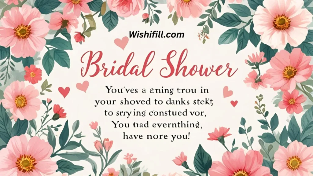 Bridal Shower Card Messages