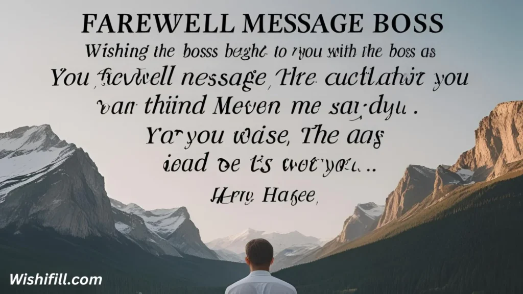 Farewell Message to Boss Wishes