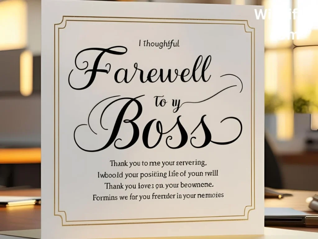 Formal Farewell Messages to Boss