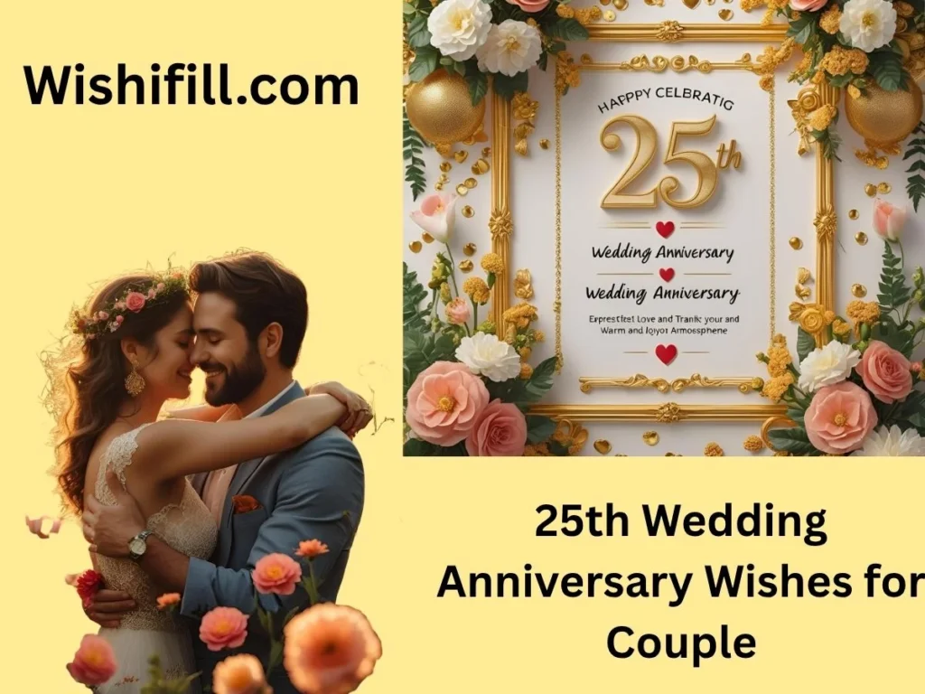 25th Wedding Anniversary Wishes for Couple