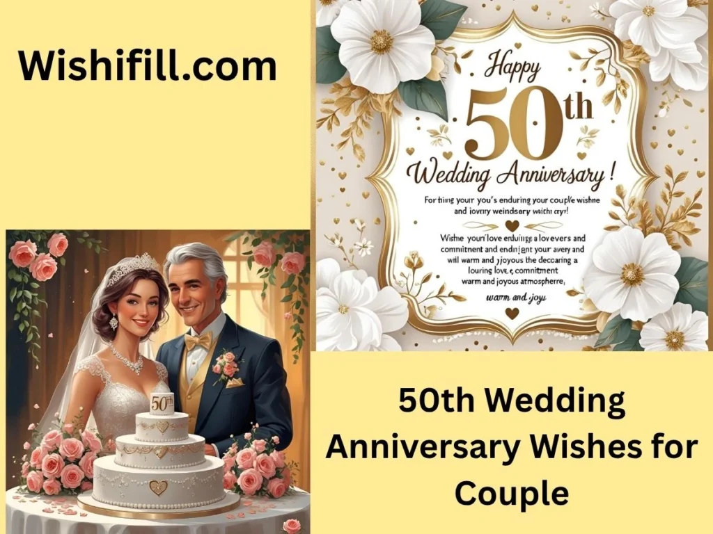50th Wedding Anniversary Wishes for Couple