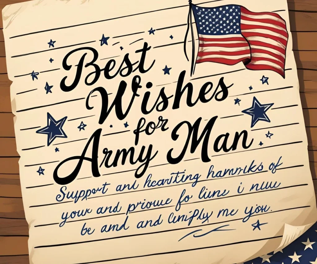Best Wishes for Army Man in English
