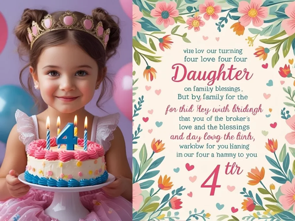 Blessed 4th Birthday Quotes for Daughter