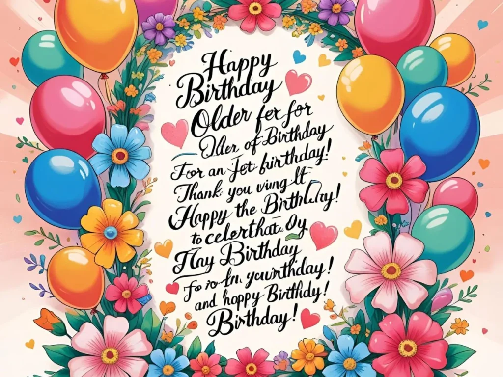 Happy Birthday Wishes for Older Person