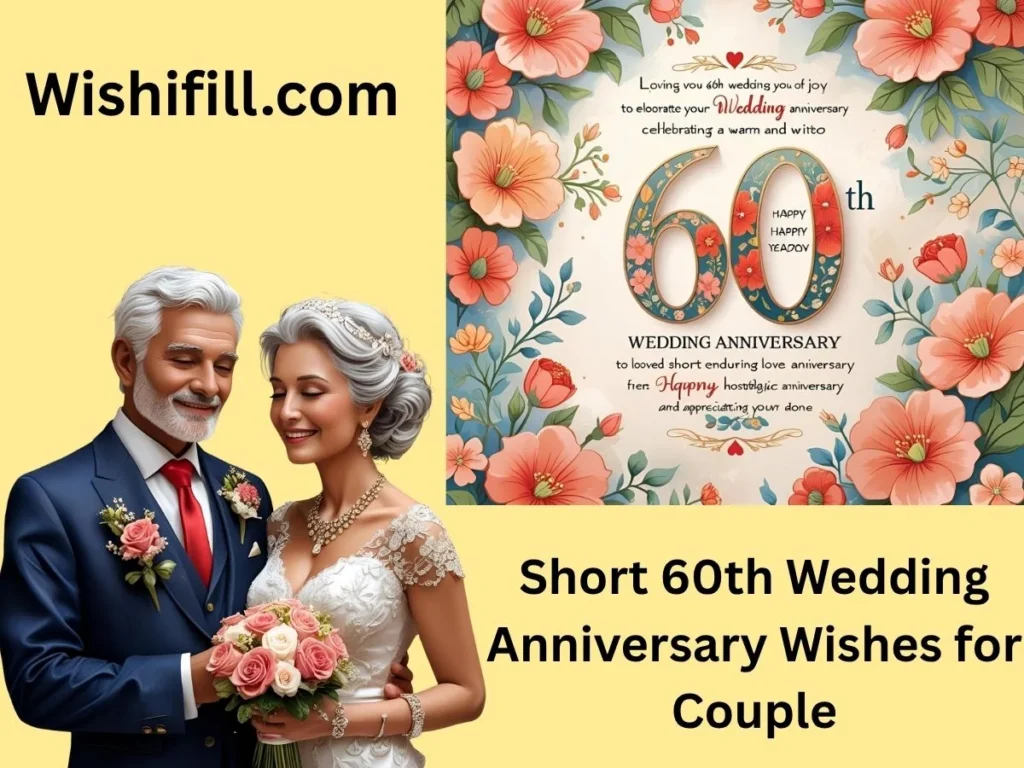 Short 60th Wedding Anniversary Wishes for Couple